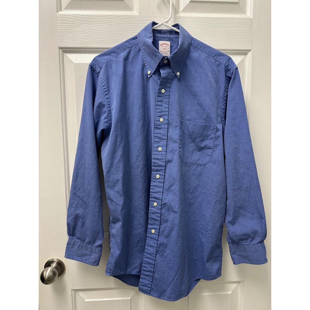 Mens Brooks Brothers 346 15 1/2-2/3 Button Up Shirt Flaws READ Description